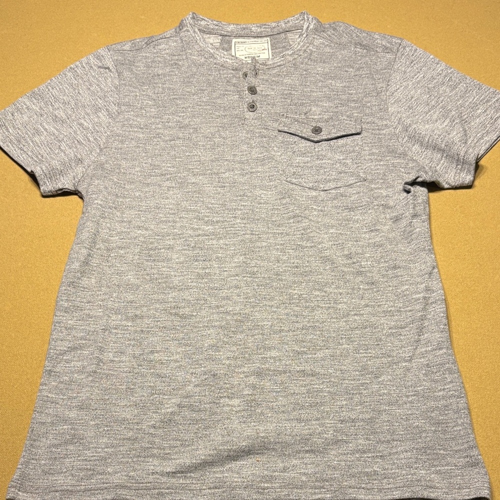 Alexander Julian Heather Gray Short Sleeve Henley